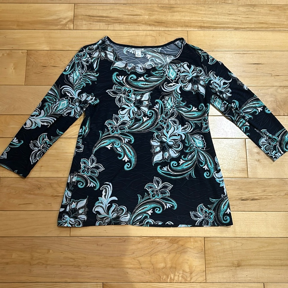 Croft and barrow navy blouse